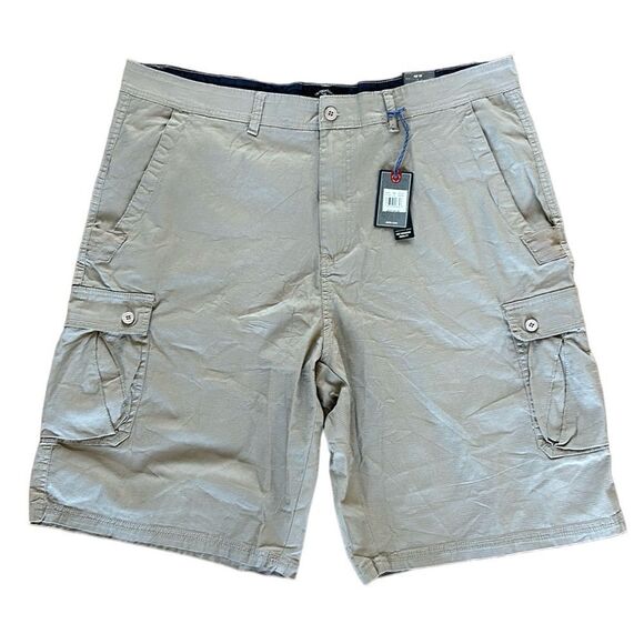 NEW Beverly Hills Polo Club Khaki Cargo Shorts - Picture 1 of 9